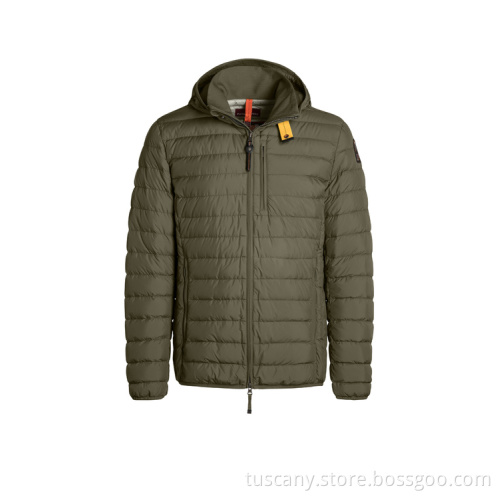 Blackish Green Puffer Warmth Coat for Male